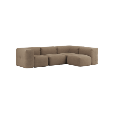 Soft Sofa Indoor - 4 Seater Corner Sofa - Brun - SACKit