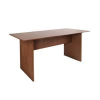 sweeek - Rechthoekige eettafel, gesneden houteffect, 4-6 zitplaatsen,