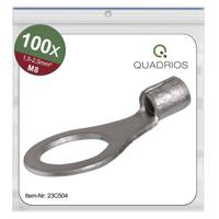 Quadrios 23C504 Ringkabelschoen Dwarsdoorsnede (max.): 2.5 mm² Gat diameter: 8.5 mm Ongeïsoleerd 100 stuk(s) - thumbnail