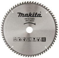 Makita Accessoires Afkortzaagblad Aluminium | Standaard 260x30x2,8 70T 5g - D-73003 - D-73003