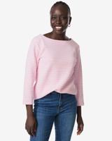 HEMA Dames T-shirt Cara jersey strepen roze (roze)