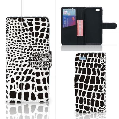 Huawei Ascend P8 Lite | Telefoonhoesje | Met pasjeshouder | Slangenprint