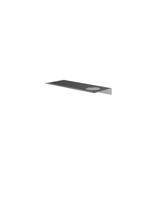 Hotbath &More Planchet 30 cm inclusief bevestigings rails met 1 uitsparing voor een zeepdispenser of beker Geborsteld gunmetal PVD
