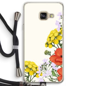 Wilde bloemen: Samsung Galaxy A3 (2016) Transparant Hoesje met koord