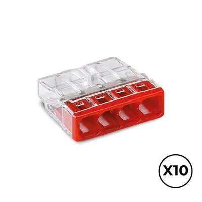 Snelsluiting Wago 2,5 mm 4 Verbindingen (10 Stuks)
