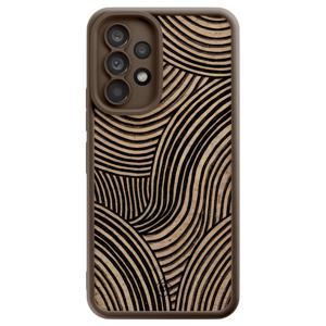 Samsung Galaxy A53 bruine case - Ebony waves