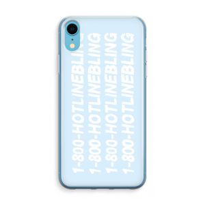Hotline bling blue: iPhone XR Transparant Hoesje