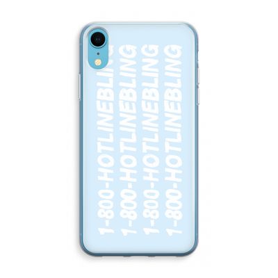 Hotline bling blue: iPhone XR Transparant Hoesje