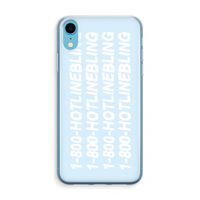 Hotline bling blue: iPhone XR Transparant Hoesje