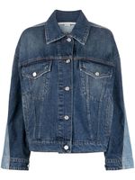 Stella McCartney veste en jean à design bicolore - Bleu