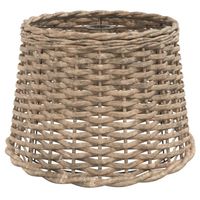 The Living Store Plafondlampenkap Ø40x26 cm wicker bruin - Lampenkap