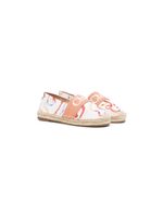 Chloé Kids espadrilles à imprimé ruban - Blanc