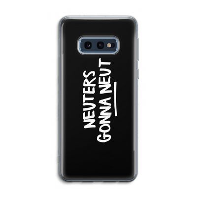 Neuters (zwart): Samsung Galaxy S10e Transparant Hoesje