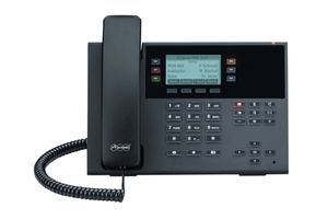 Auerswald COMfortel D-110 Vaste VoIP-telefoon Handsfree, Headsetaansluiting, Optisch belsignaal, PoE Grafisch display Zwart