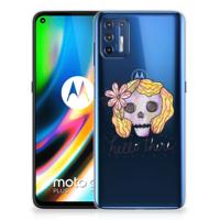 Silicone Back Case Motorola Moto G9 Plus Boho Skull