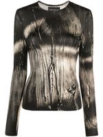 Louisa Ballou t-shirt à imprimé abstrait - Noir