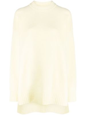 Jil Sander pull en laine à encolure ras du cou - Jaune