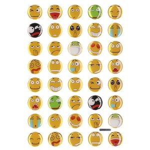 40x smiley stickertjes op vel