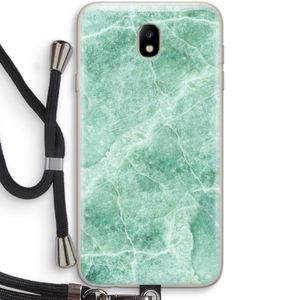 Groen marmer: Samsung Galaxy J7 (2017) Transparant Hoesje met koord
