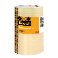 Plakband scotch 508 15mmx66m transparant 10 rollen