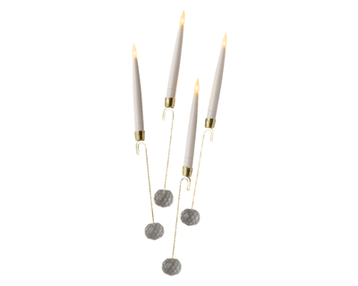 LED candle d1.5h15 cm-1l wit 10st - Lumineo