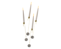 LED candle d1.5h15 cm-1l wit 10st - Lumineo