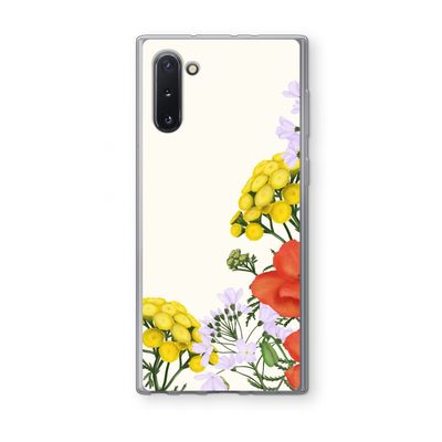 Wilde bloemen: Samsung Galaxy Note 10 Transparant Hoesje