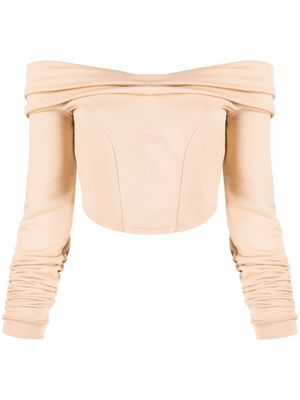 GCDS sweat à logo Couture imprimé - Tons neutres