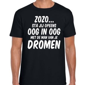 Fun t-shirt met de man van je dromen zwart voor heren - fun tekst t-shirt