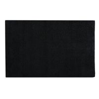 MSV Badkamerkleedje/badmat tapijt voor de vloer - zwart - 40 x 60 cm - Badmatjes - thumbnail