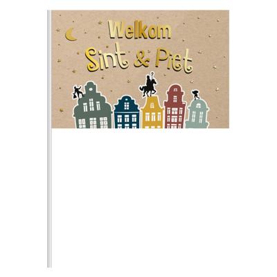 Folat BV Zwaaivlag &apos;welkom sint & piet&apos;, 30x20cm