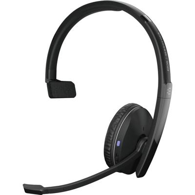 EPOS 1000896 Over Ear headset Bluetooth Mono Zwart Noise Cancelling Volumeregeling, Microfoon uitschakelbaar (mute) Telefoon
