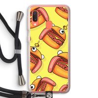 Hamburger: Samsung Galaxy A20e Transparant Hoesje met koord