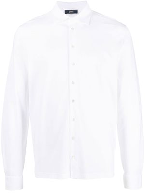 Herno chemise en coton à col italien - Blanc
