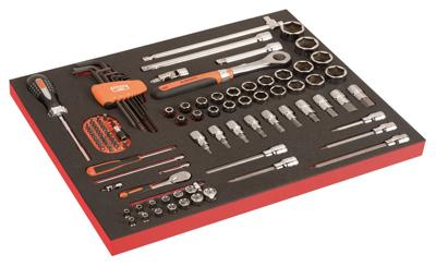 Bahco Foaminlay Fit&Go 3/3 met doppen en toebehoren 1/2"-3/8" - 101-delig - FF1A2503