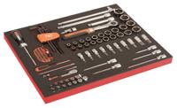 Bahco Foaminlay Fit&Go 3/3 met doppen en toebehoren 1/2"-3/8" - 101-delig - FF1A2503