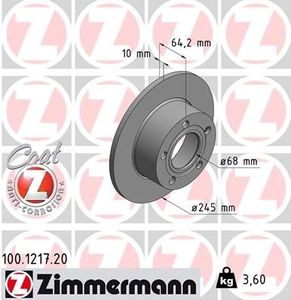 Remschijf Coat Z 100121720