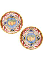 Dolce & Gabbana lot de 2 assiettes à imprimé graphique - Rouge