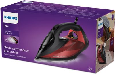 Philips Home Azur 7000 Series DST7022/40 Stoomstrijkijzer 2800 W Zwart/rood