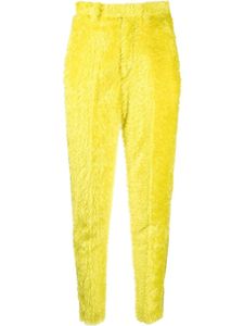 Undercover pantalon texturé à taille haute - Jaune