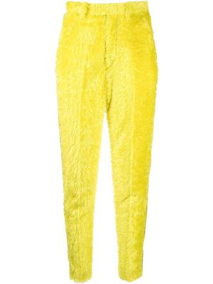 Undercover pantalon texturé à taille haute - Jaune
