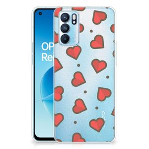 OPPO Reno 6 5G TPU bumper Hearts