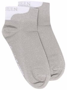 Alexander McQueen chaussettes à logo imprimé - Gris