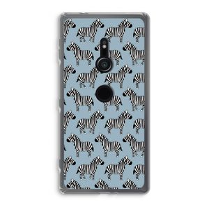 Zebra: Sony Xperia XZ2 Transparant Hoesje