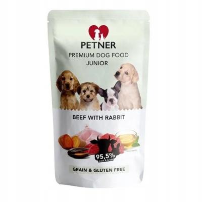 PETNER Junior Mini Beef with rabbit - natvoer voor honden - 500g