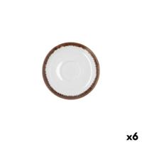 Schotel Bidasoa Orion Hydrozero Wit Keramisch Ø 14 cm Koffie (6 Stuks)