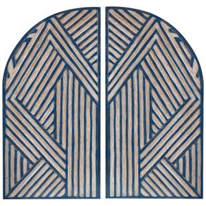 Beliani OGAN - Wanddecoratie-Blauw-MDF