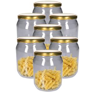 Weckpot/inmaakpot - 7x - 540 ml - glas - met schroefdeksel