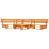 4-delige Loungeset pallet hout honingbruin