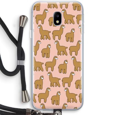 Alpacas: Samsung Galaxy J3 (2017) Transparant Hoesje met koord
